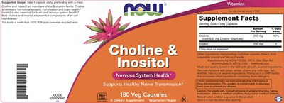 Foto 3 | Supplement Now Foods, 180 Cápsulas Vegetarianas De Colina E Inositol - Venta Internacional.
