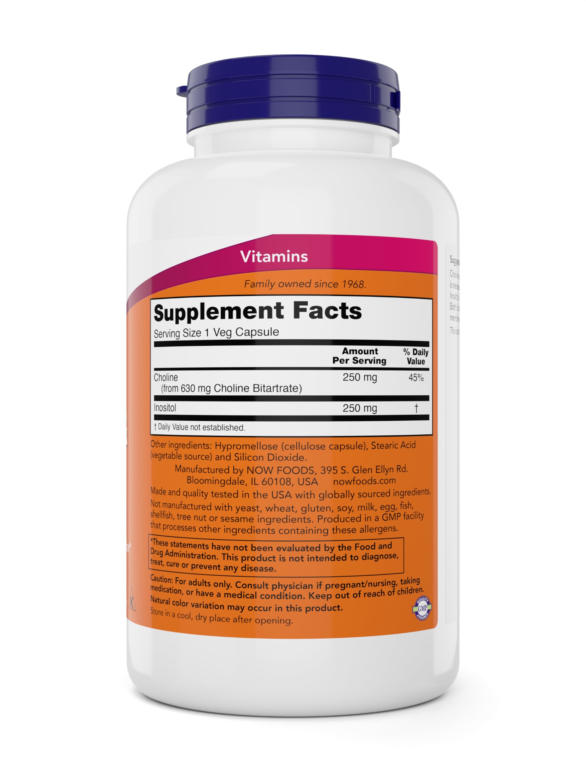 Foto 7 pulgar | Supplement Now Foods, 180 Cápsulas Vegetarianas De Colina E Inositol - Venta Internacional.