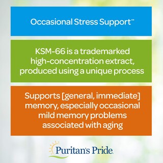 Foto 3 | Complementa El Estrés Ocasional De Puritan's Pride Ashwagandha - Venta Internacional.