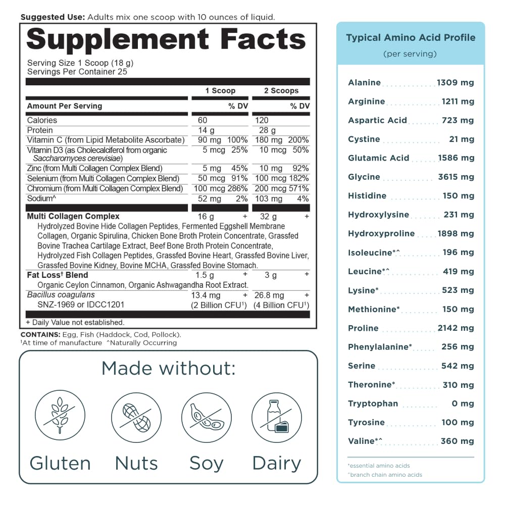 Foto 3 pulgar | Proteína En Polvo De Péptidos De Colágeno Ancient Nutrition Lean - Venta Internacional.