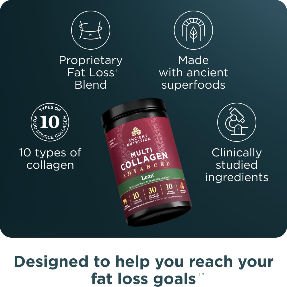 Foto 3 | Proteína En Polvo De Péptidos De Colágeno Ancient Nutrition Lean - Venta Internacional.