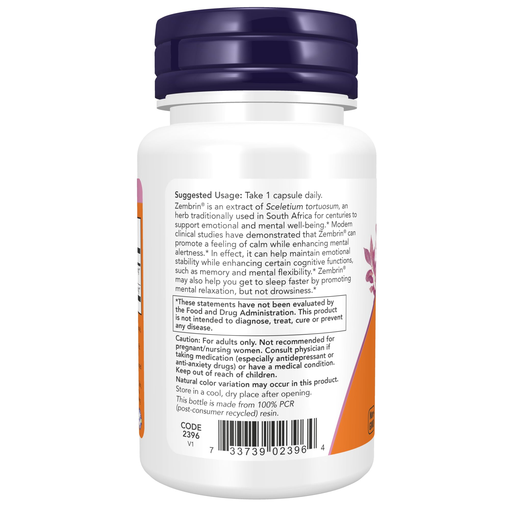 Foto 4 pulgar | Complementa Now Foods Calm & Focus Con Zembrin Y Gaba 60 Cápsulas - Venta Internacional.