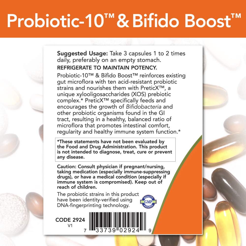 Foto 4 pulgar | Suplementos Now Foods Probiotico-10 Y Bifido Boost 25b Cfu - Venta Internacional.