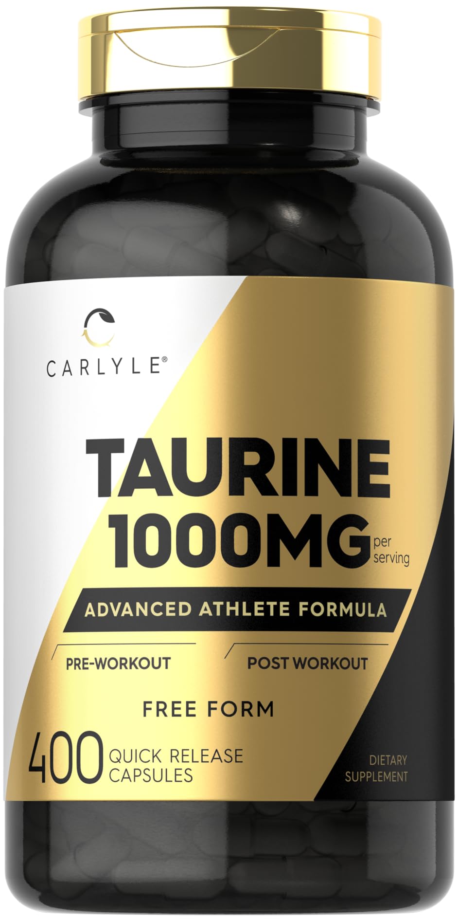 Suplemento Carlyle Taurine, Cápsulas De 1000 Mg, 400 Unidades - Venta Internacional.