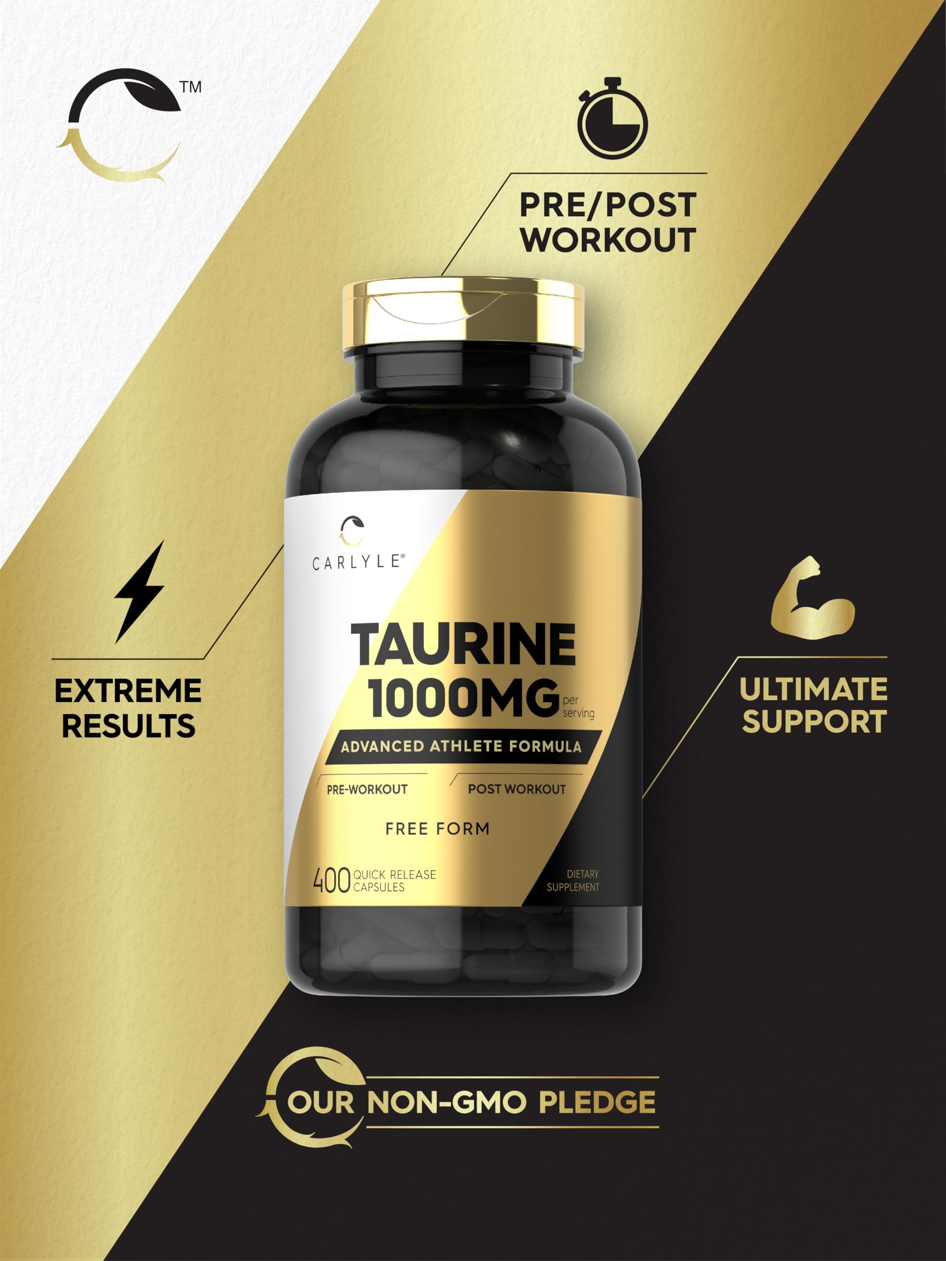 Foto 5 | Suplemento Carlyle Taurine, Cápsulas De 1000 Mg, 400 Unidades - Venta Internacional.