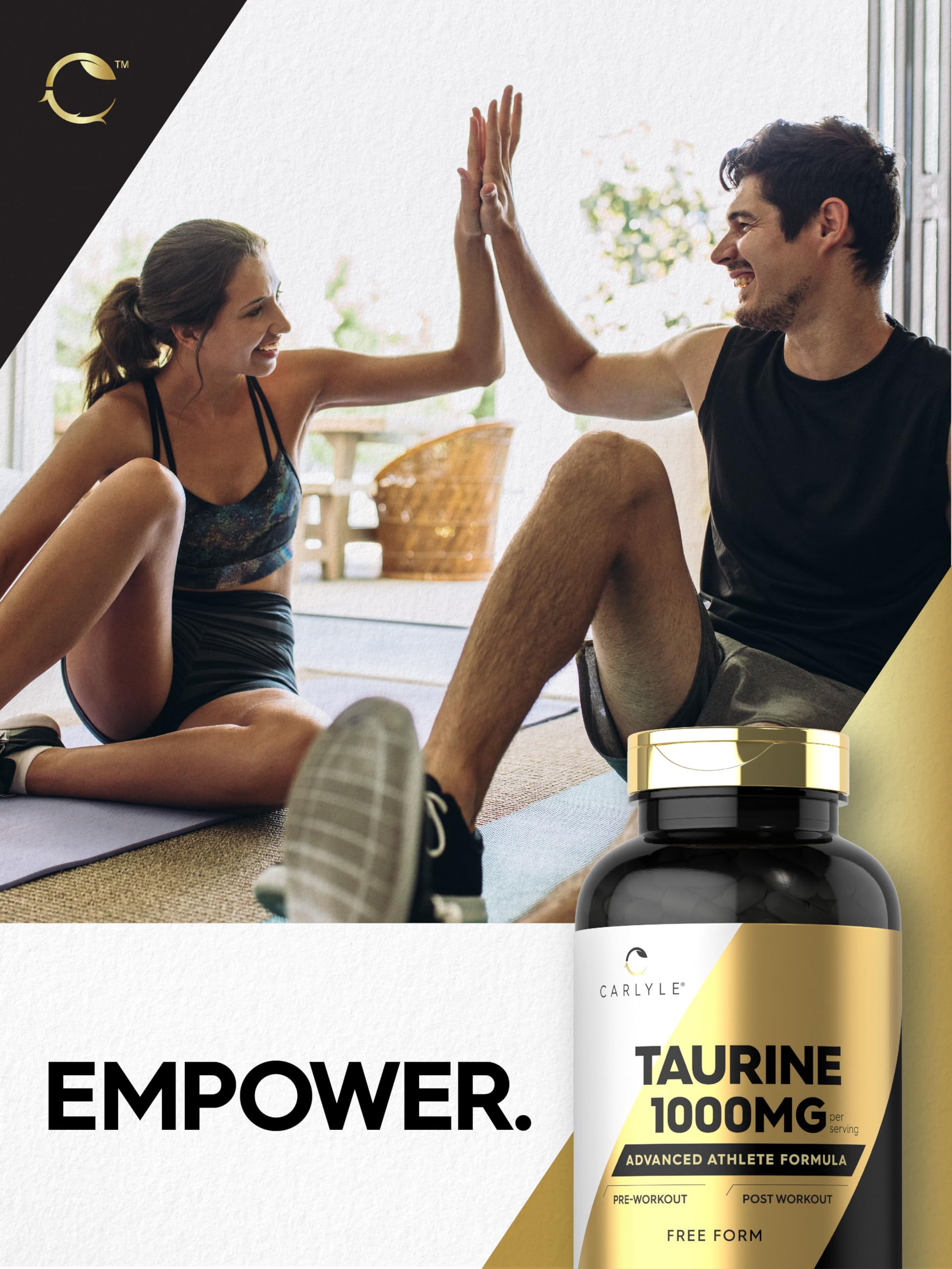 Foto 7 | Suplemento Carlyle Taurine, Cápsulas De 1000 Mg, 400 Unidades - Venta Internacional.