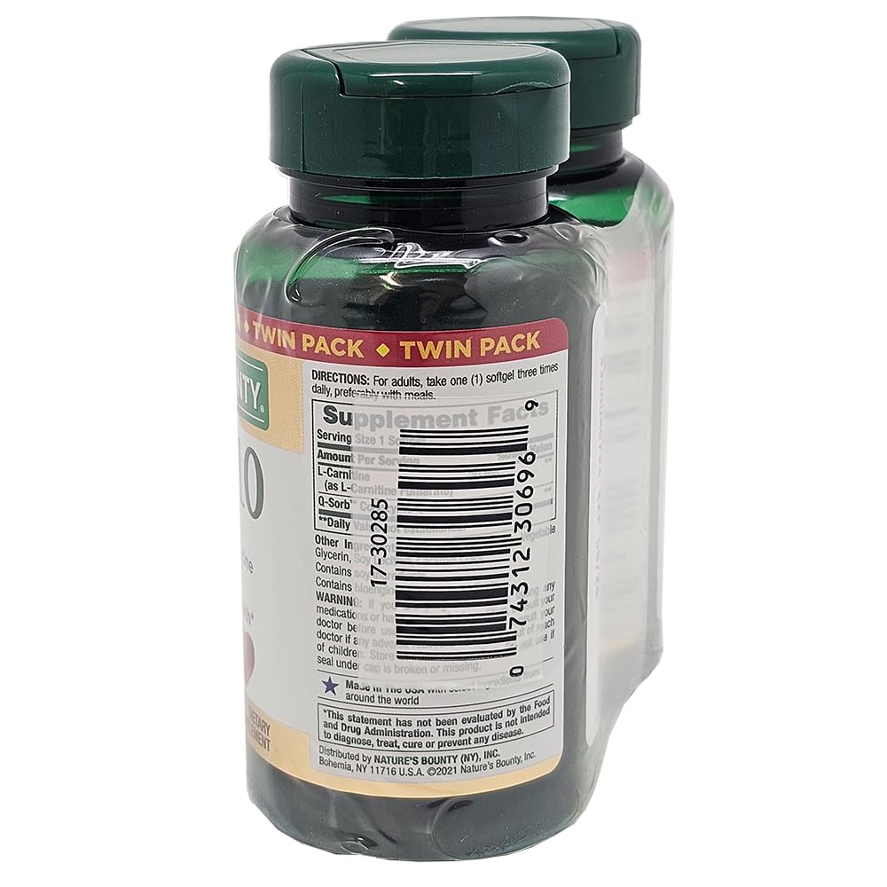 Foto 3 pulgar | Suplemento Nature's Bounty Coq10 De 100 Mg Paquete Doble 60 Unidades X 2 - Venta Internacional