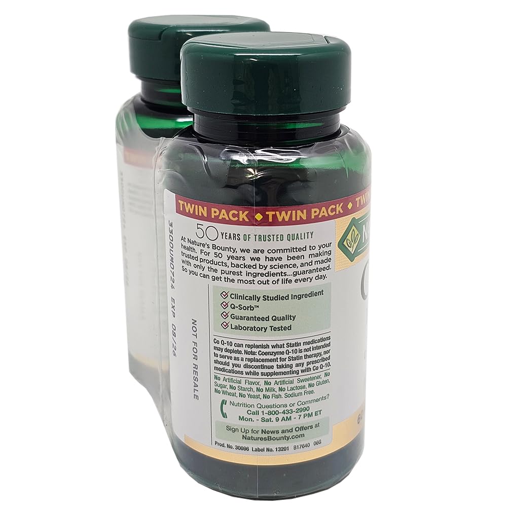 Foto 4 pulgar | Suplemento Nature's Bounty Coq10 De 100 Mg Paquete Doble 60 Unidades X 2 - Venta Internacional