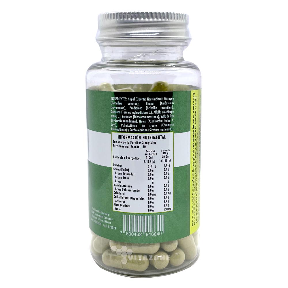 Foto 3 pulgar | Nopal Wereke Neem 90 Capsulas Sindab Flow