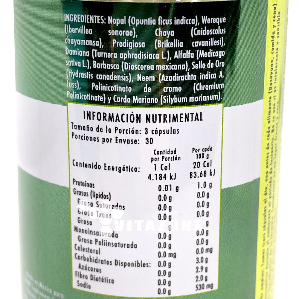 Foto 4 pulgar | Nopal Wereke Neem 90 Capsulas Sindab Flow