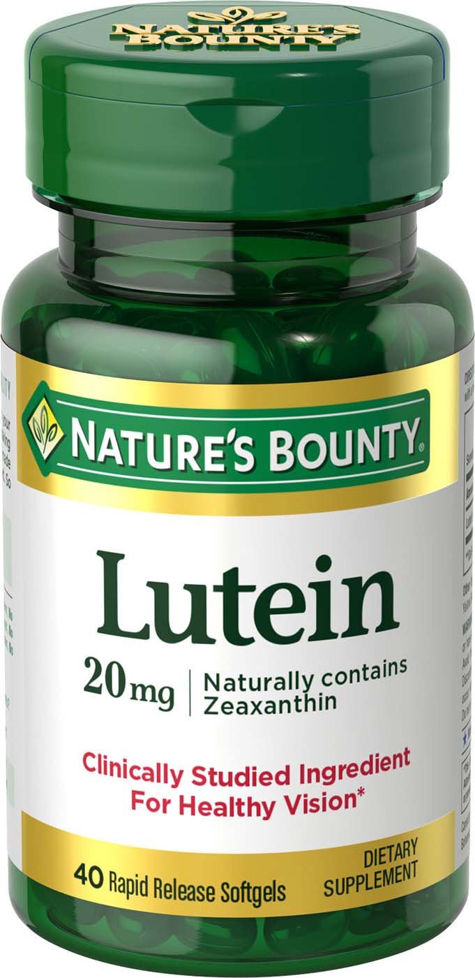 Foto 2 pulgar | Suplemento Nature's Bounty Lutein 20 Mg 40 Cápsulas Blandas (paquete De 2) - Venta Internacional.