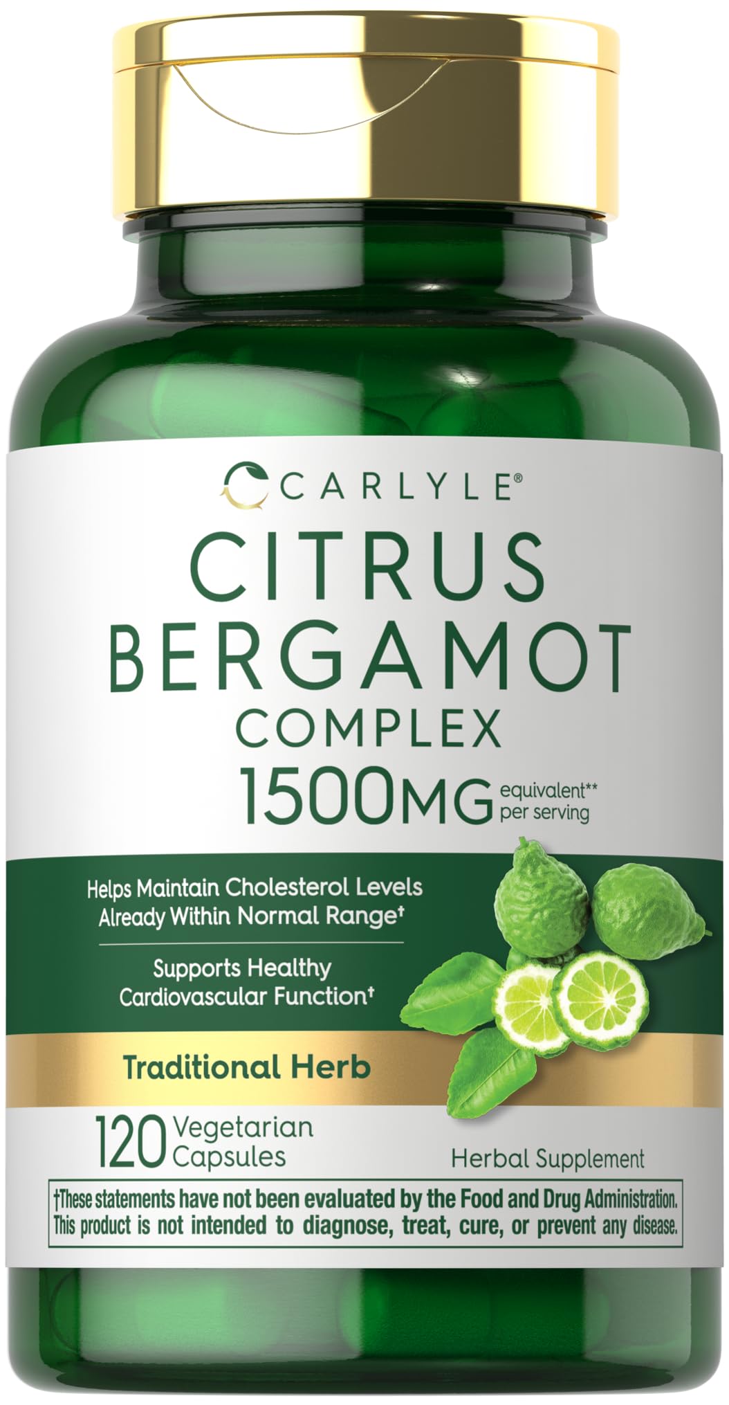 Foto 2 pulgar | Suplemento Carlyle Citrus Bergamot Complex 1500 Mg 120 Cápsulas - Venta Internacional.