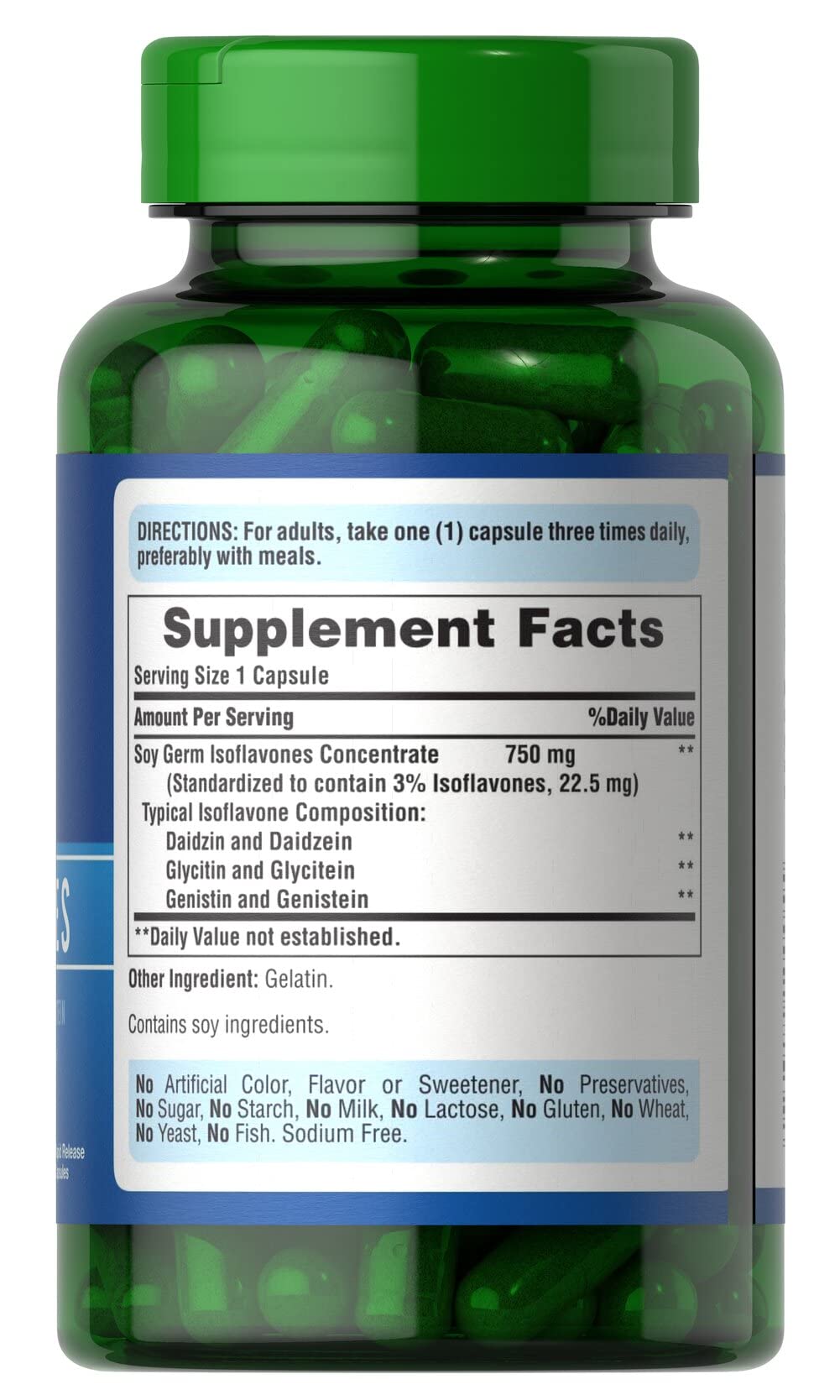 Foto 4 pulgar | Suplemento De Isoflavonas De Soja Puritan's Pride, 750 Mg, 120 Cápsulas - Venta Internacional.