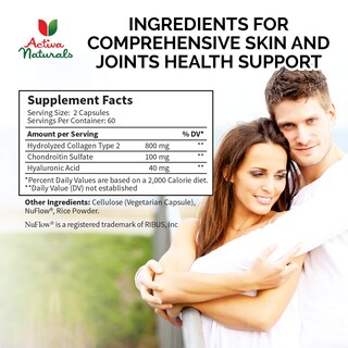 Foto 3 | Suplemento Activa Naturals Colágeno Tipo 2 Hidrolizado 120 Ca - Venta Internacional.