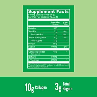 Foto 2 | Latte De Colágeno En Polvo, Vital Proteins, Té Verde Matcha - Venta Internacional.