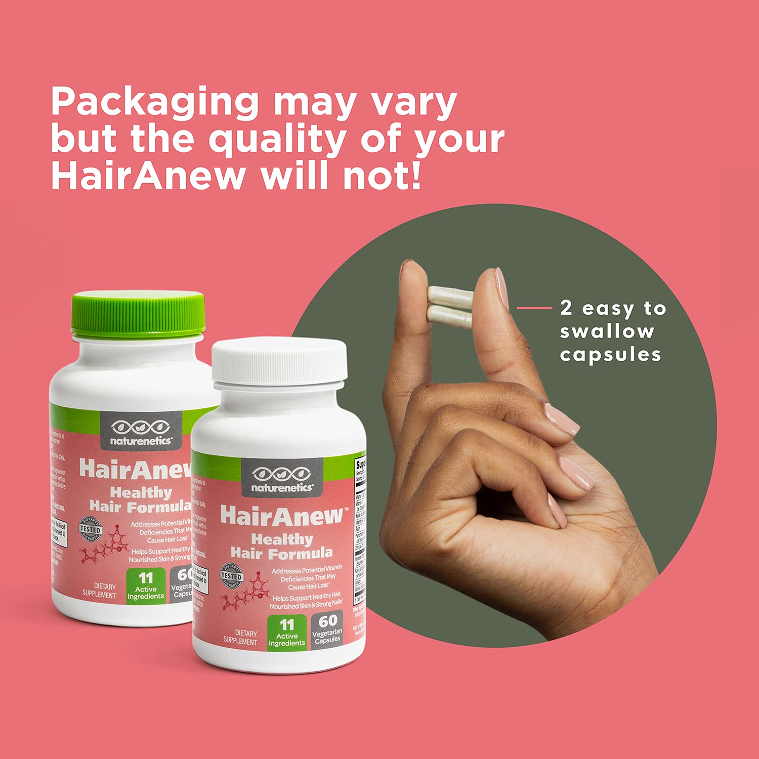 Foto 7 pulgar | Vitaminas Para El Crecimiento Del Cabello Naturenetics Hairanew 60 Cápsulas - Venta Internacional.