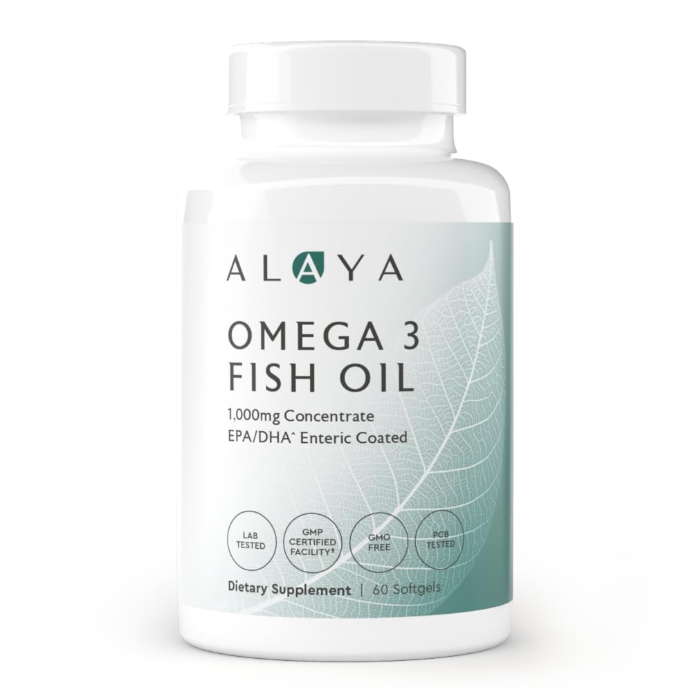 Foto 2 pulgar | Suplemento De Aceite De Pescado Omega 3 De Alaya Naturals, 60 Cápsulas Blandas - Venta Internacional.