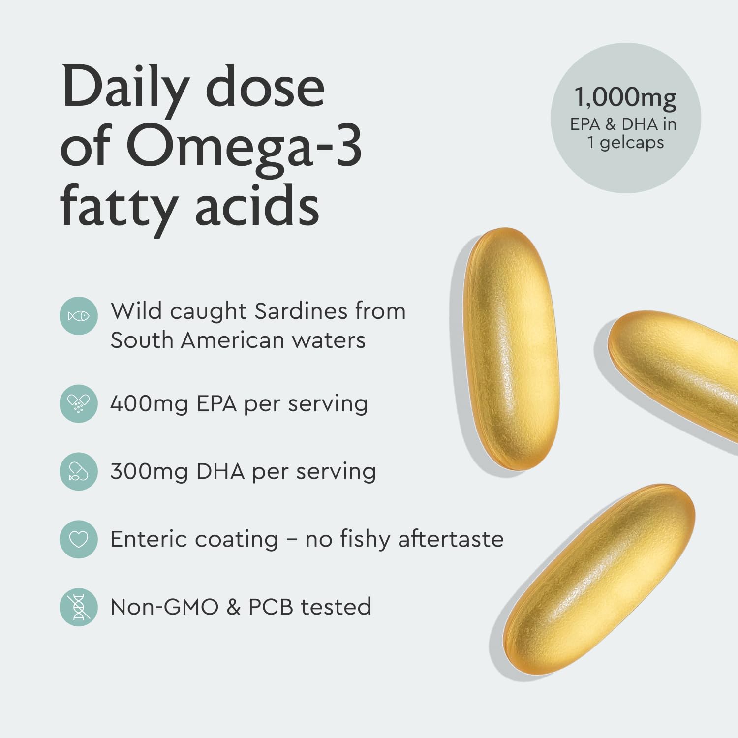 Foto 3 pulgar | Suplemento De Aceite De Pescado Omega 3 De Alaya Naturals, 60 Cápsulas Blandas - Venta Internacional.