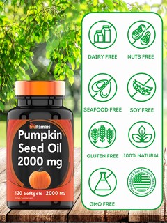 Foto 5 | Suplemento Vitamínico De Aceite De Semilla De Calabaza 2000 Mg X 120 Cápsulas Blandas - Venta Internacional.