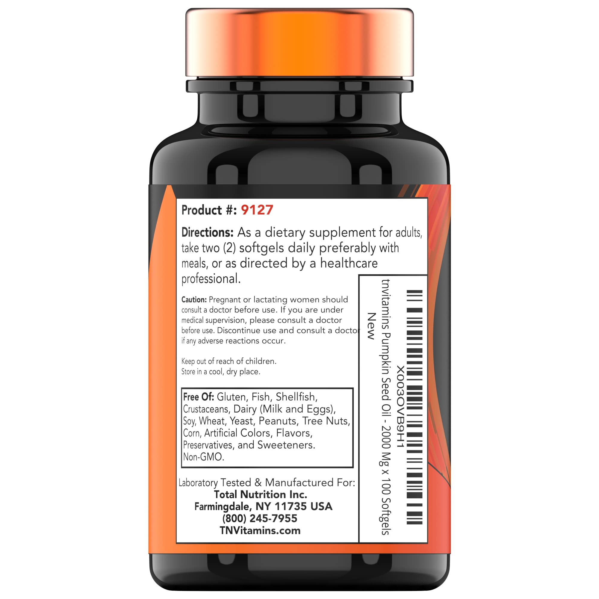 Foto 7 pulgar | Suplemento Vitamínico De Aceite De Semilla De Calabaza 2000 Mg X 120 Cápsulas Blandas - Venta Internacional.