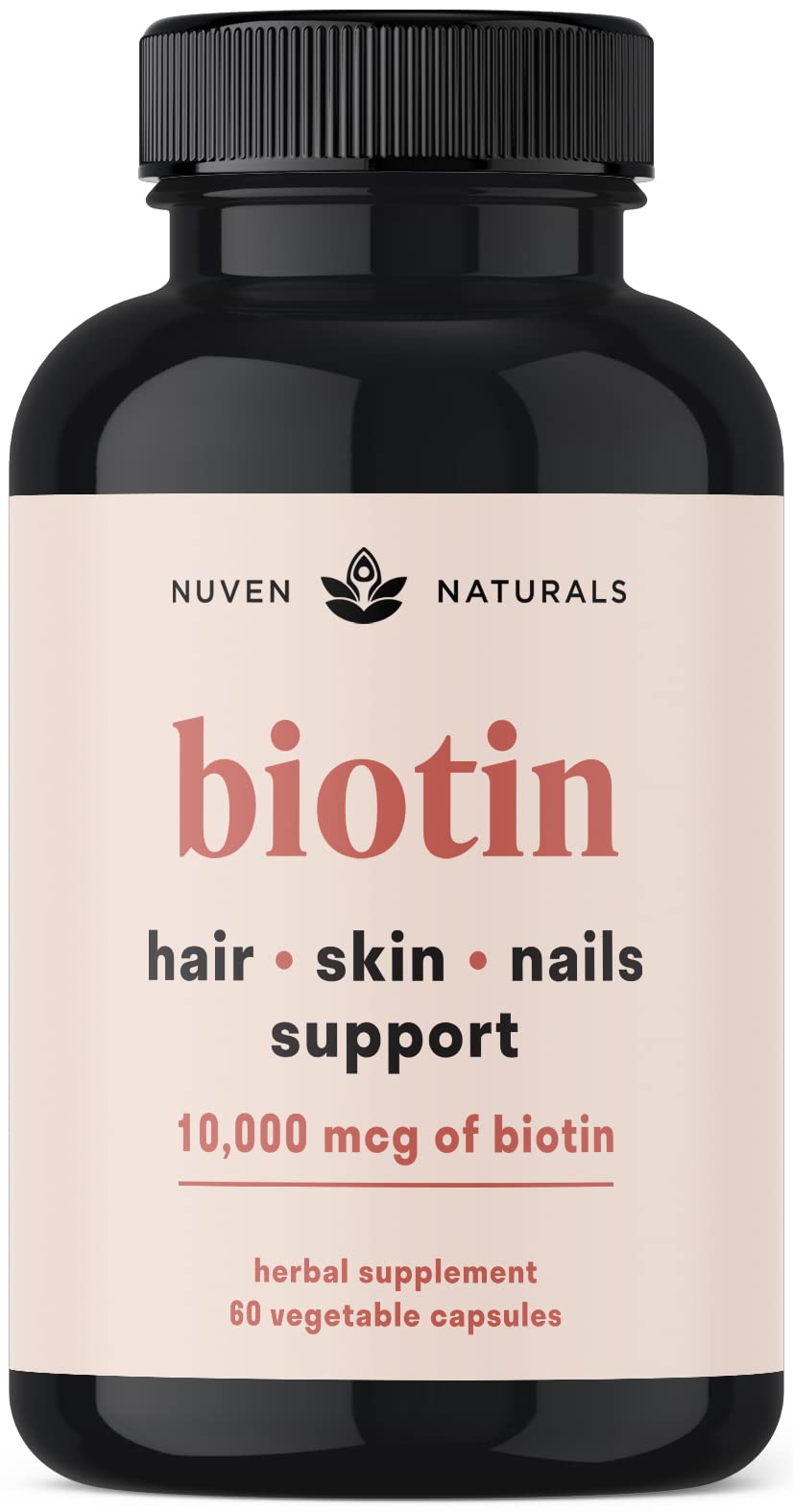 Foto 2 pulgar | Vitaminas Para El Cabello Nuven Naturals Biotina De 10000 Mcg Con Adaptógenos 6 - Venta Internacional.