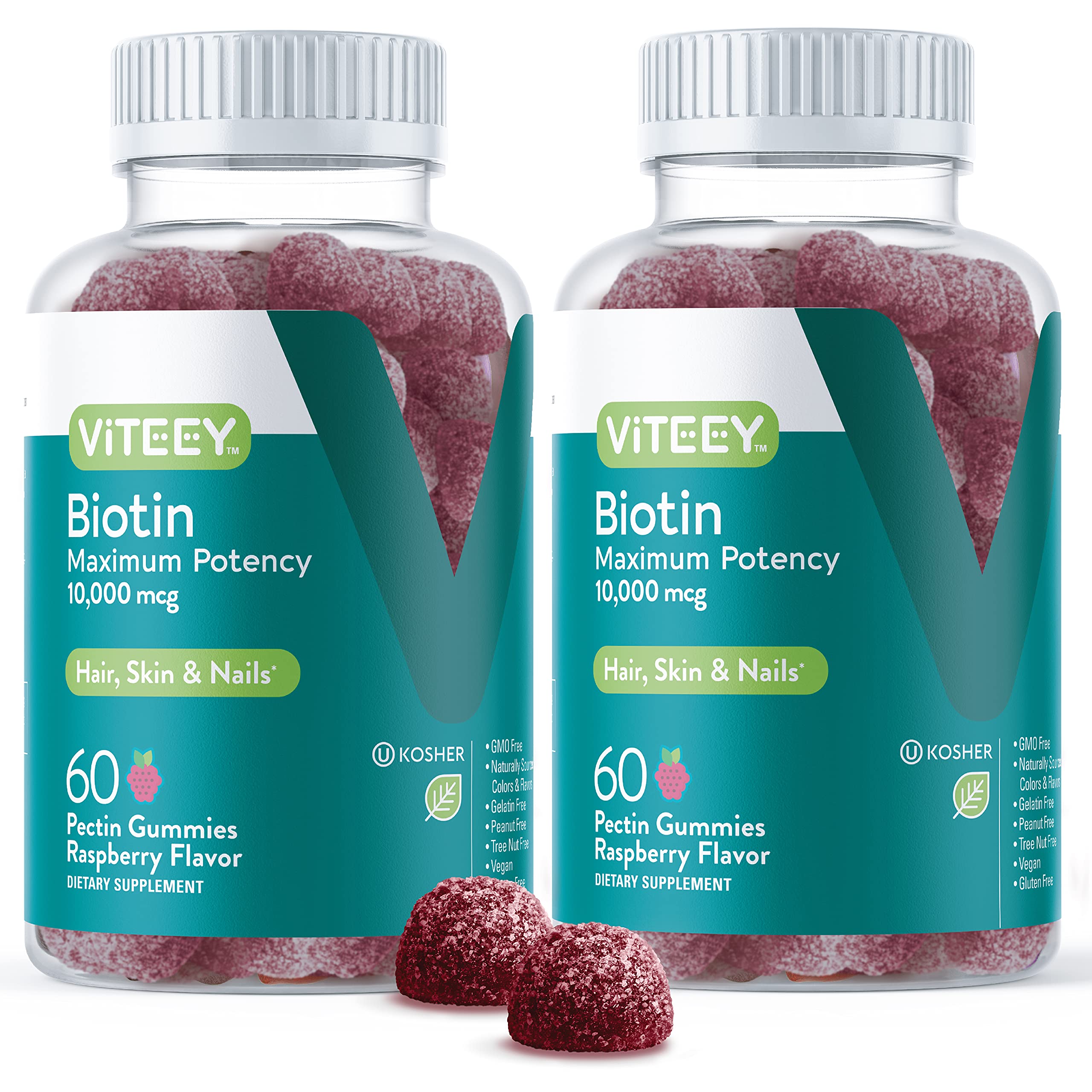 Foto 1 | Gomitas De Biotina Viteey De 10 000 Mcg Para Cabello, Piel Y Uñas, 120 Unidades - Venta Internacional.