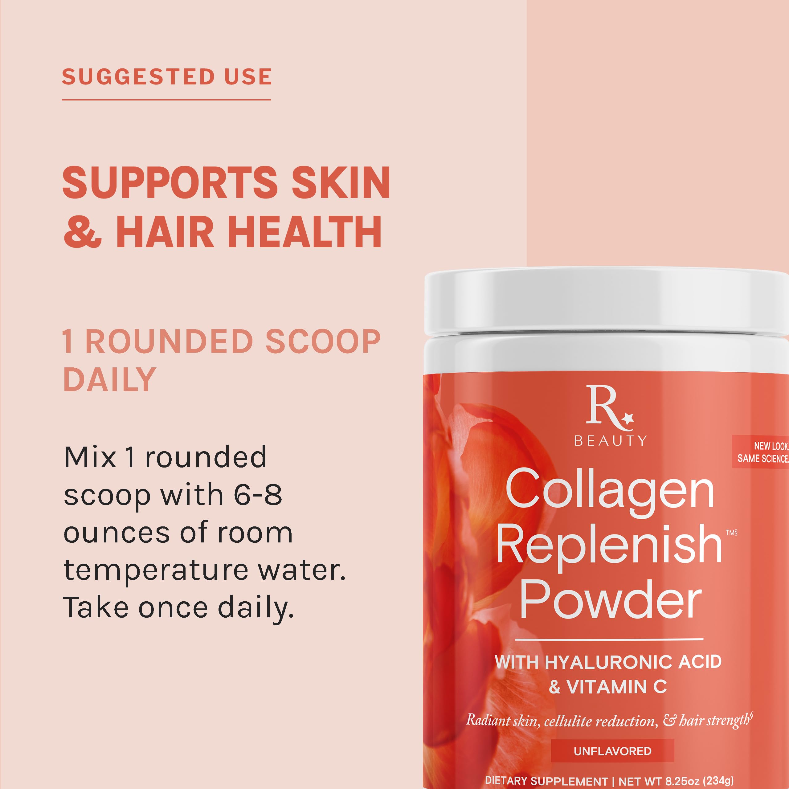 Foto 6 pulgar | Colágeno En Polvo Reserveage Beauty Replenish 240 Ml Con Ha Y Vi - Venta Internacional.