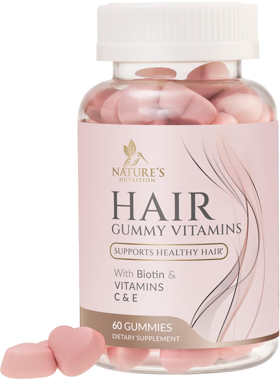 Foto 2 pulgar | Vitaminas Para El Cabello, Gomitas, Biotina De Nature's Nutrition, 5000 Mcg, 60 Unidades - Venta Internacional.