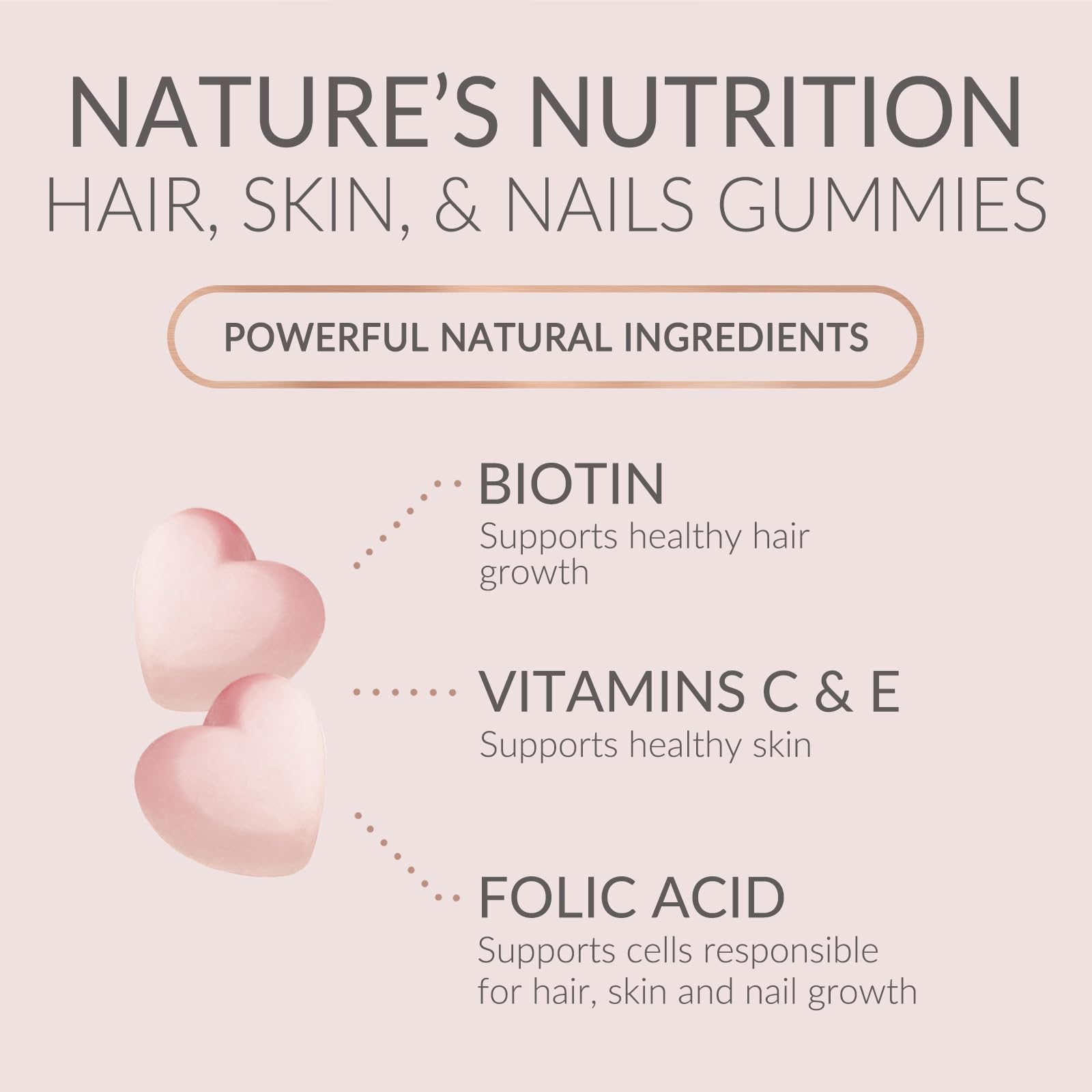 Foto 8 pulgar | Vitaminas Para El Cabello, Gomitas, Biotina De Nature's Nutrition, 5000 Mcg, 60 Unidades - Venta Internacional.