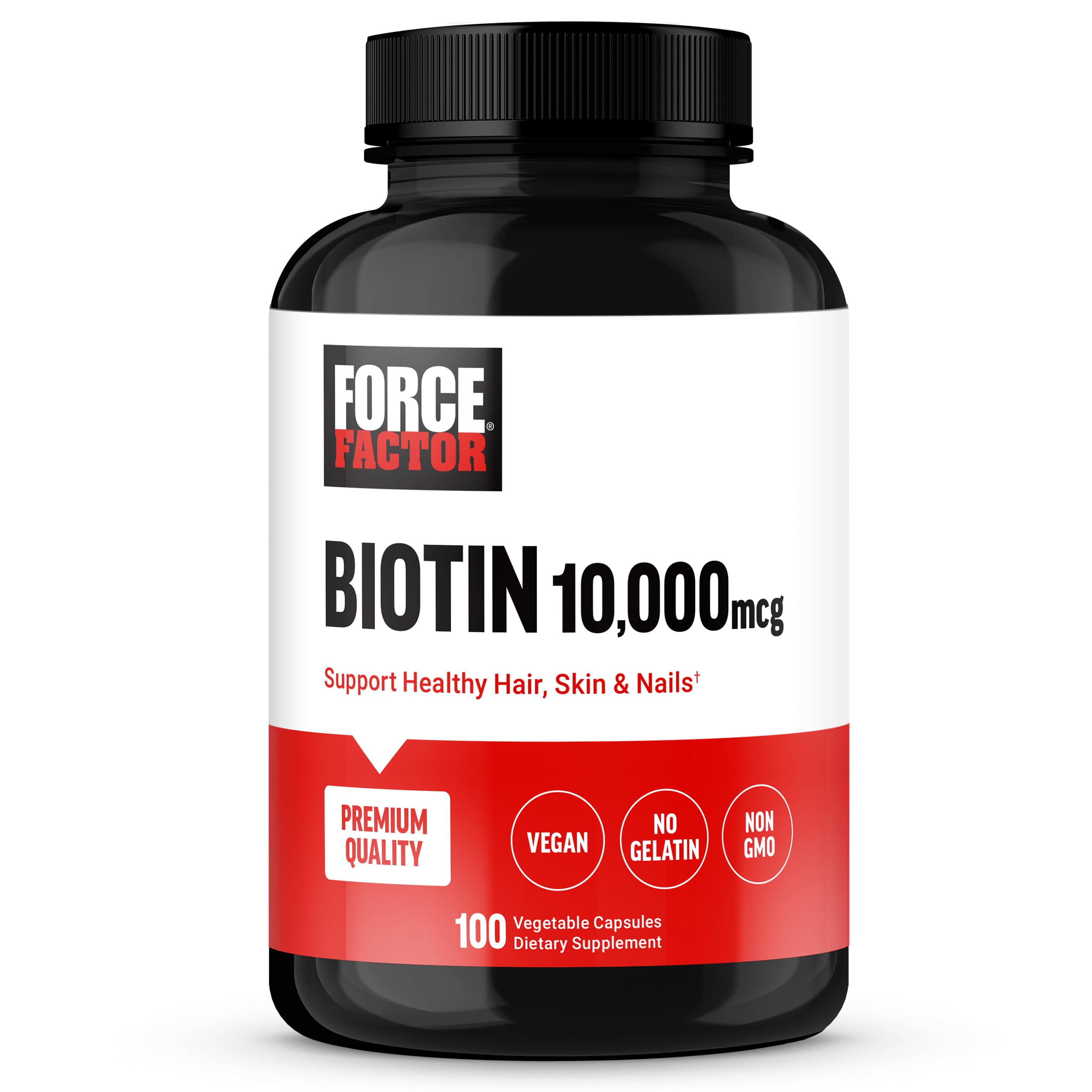 Foto 2 pulgar | Suplemento De Biotina Force Factor Biotin 10000 Mcg 100 Cápsulas - Venta Internacional.