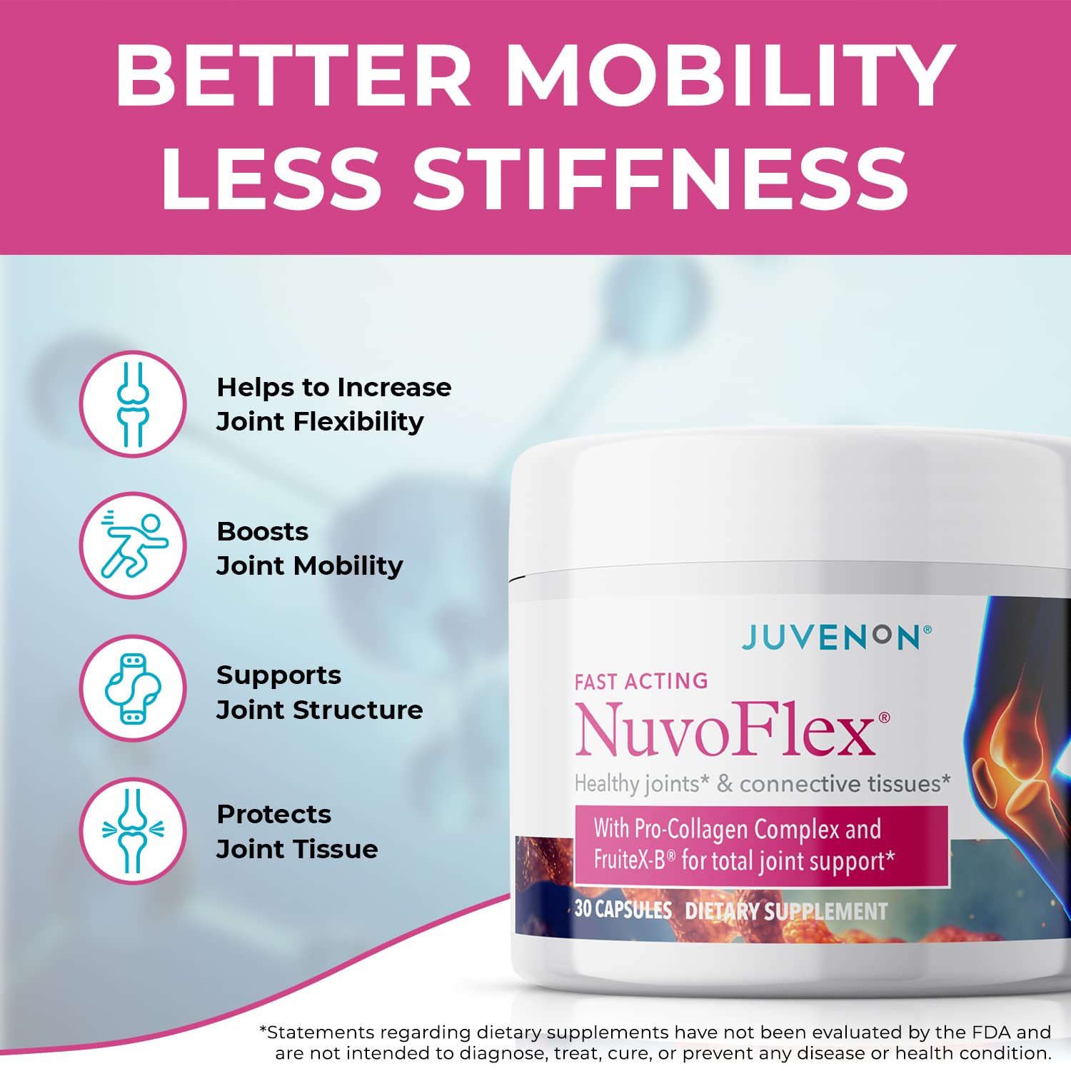 Foto 4 pulgar | Suplemento Juvenon Nuvoflex Joint Support 30 Cápsulas - Venta Internacional.