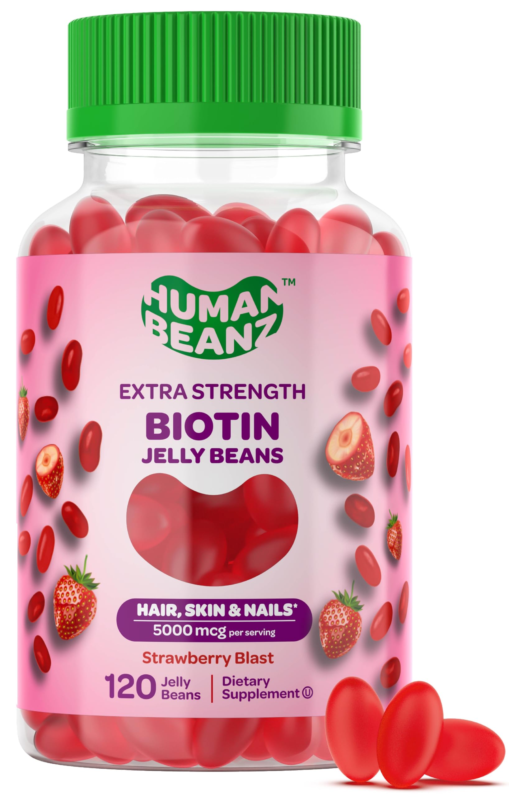 Foto 2 pulgar | Gominolas Con Biotina, Gomitas, Vitaminas, Frijoles Humanos, 5000 Mcg, 120 Unidades - Venta Internacional.