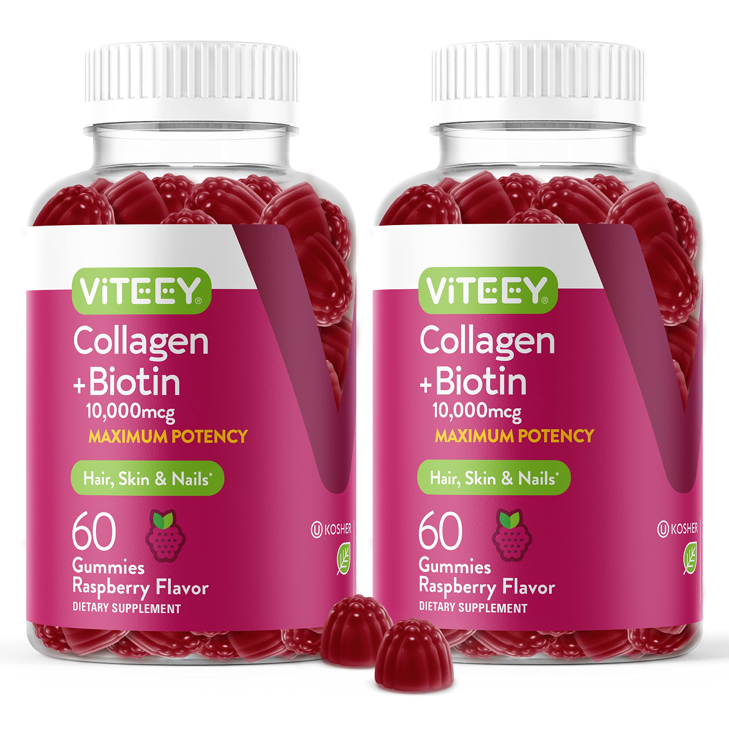 Foto 2 pulgar | Gomitas Viteey Colágeno Y Biotina Para Cabello, Piel Y Uñas - Venta Internacional.