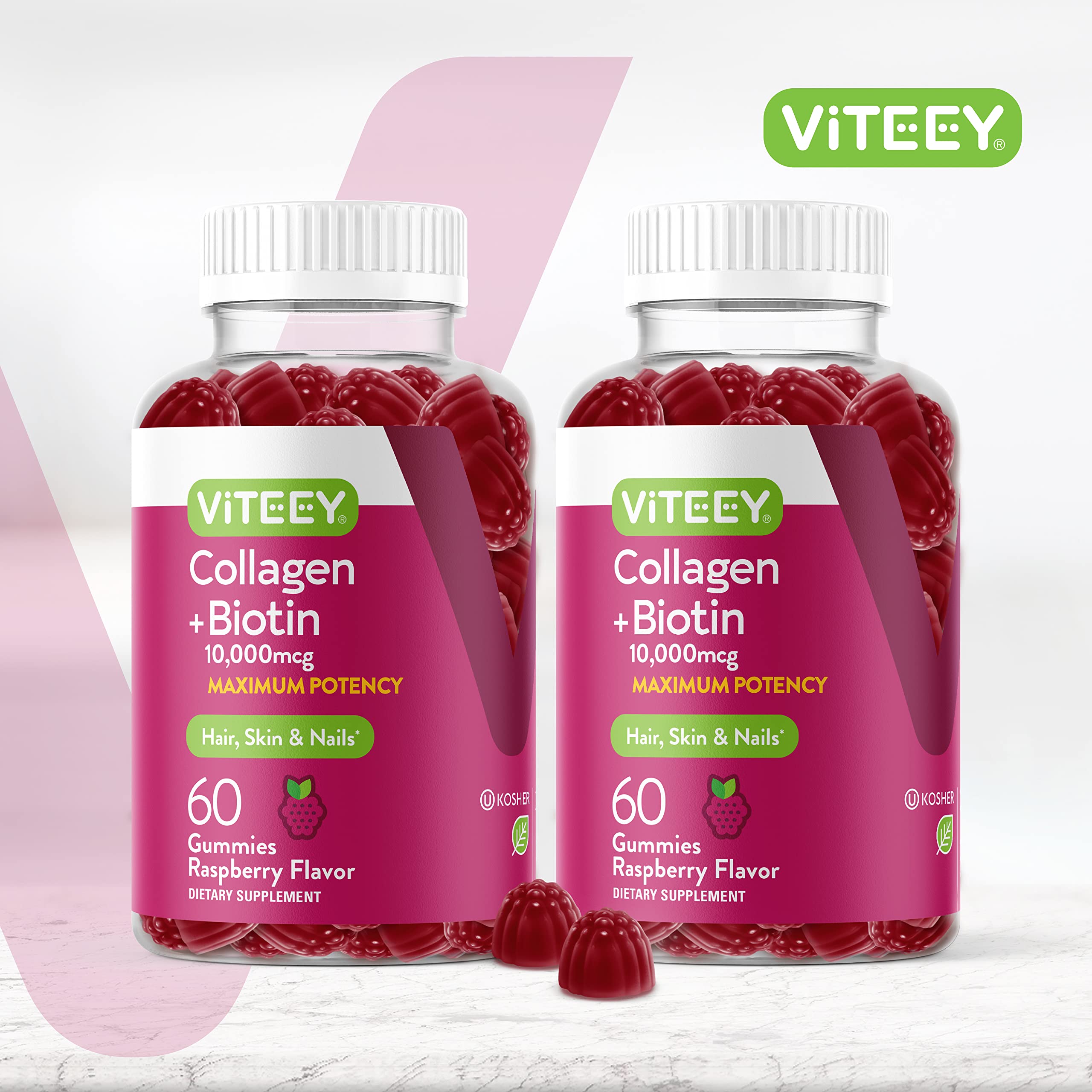 Foto 3 pulgar | Gomitas Viteey Colágeno Y Biotina Para Cabello, Piel Y Uñas - Venta Internacional.