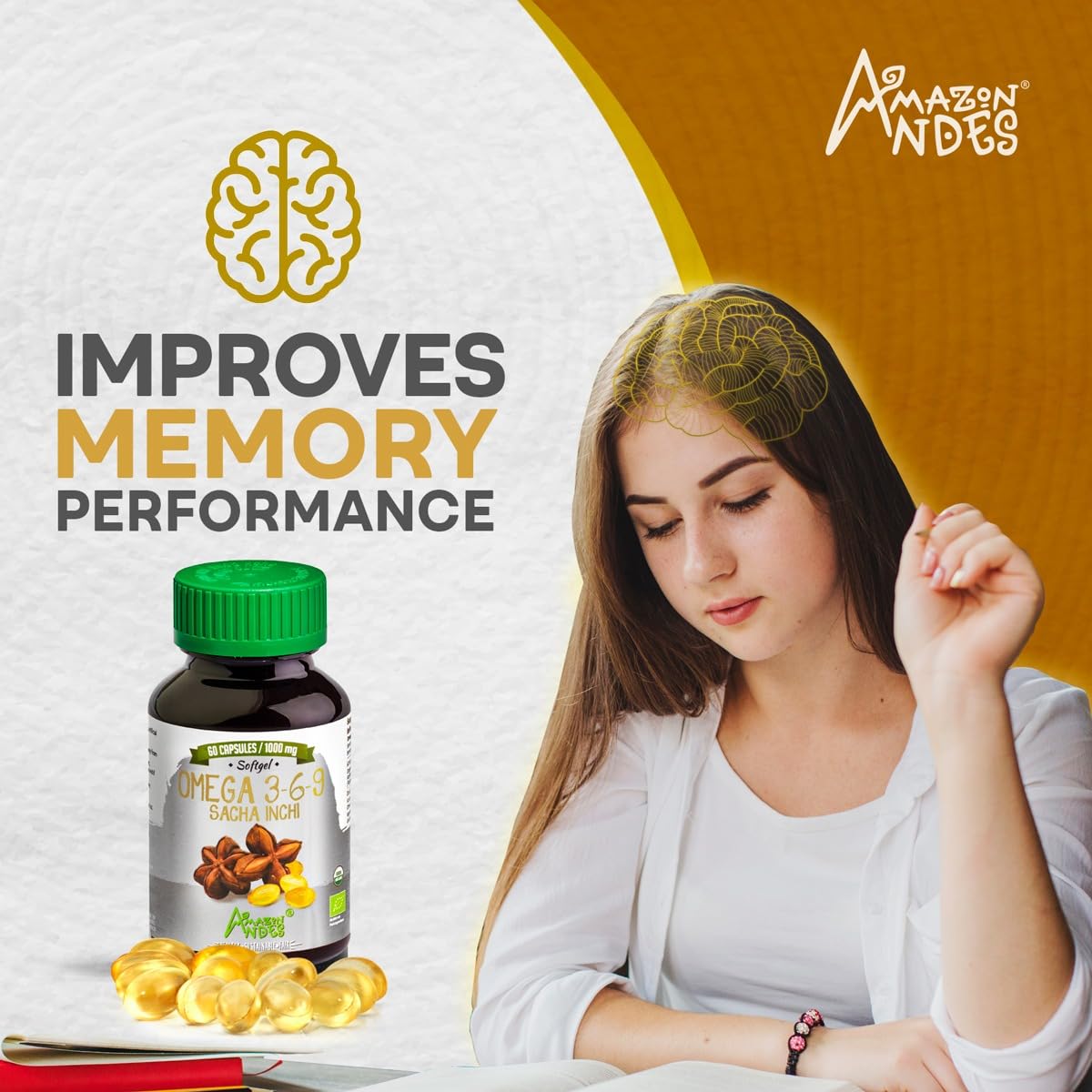Foto 5 pulgar | Suplemento Amazon Andes Sacha Inchi En Cápsulas 60 X 1000 Mg - Venta Internacional.