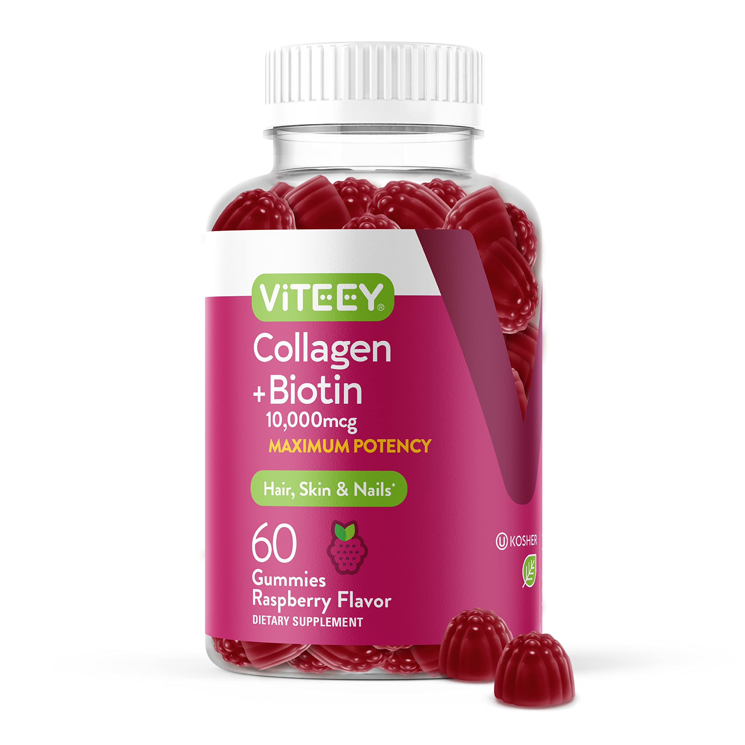 Foto 2 pulgar | Gomitas Viteey Colágeno Y Biotina Para Cabello, Piel Y Uñas - Venta Internacional.