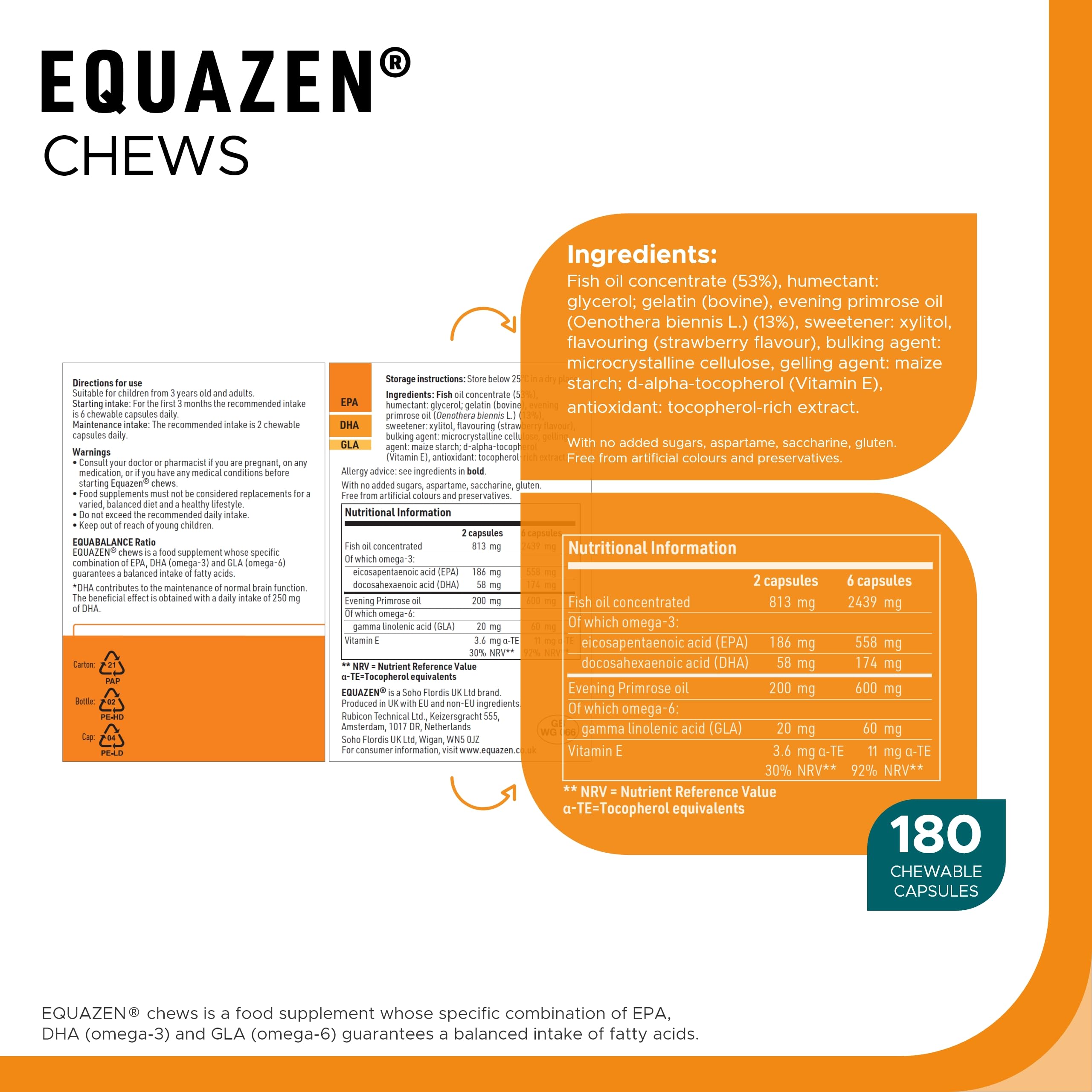 Foto 4 pulgar | Suplemento Equazen Eye Q Chews 180 Cápsulas - Venta Internacional.