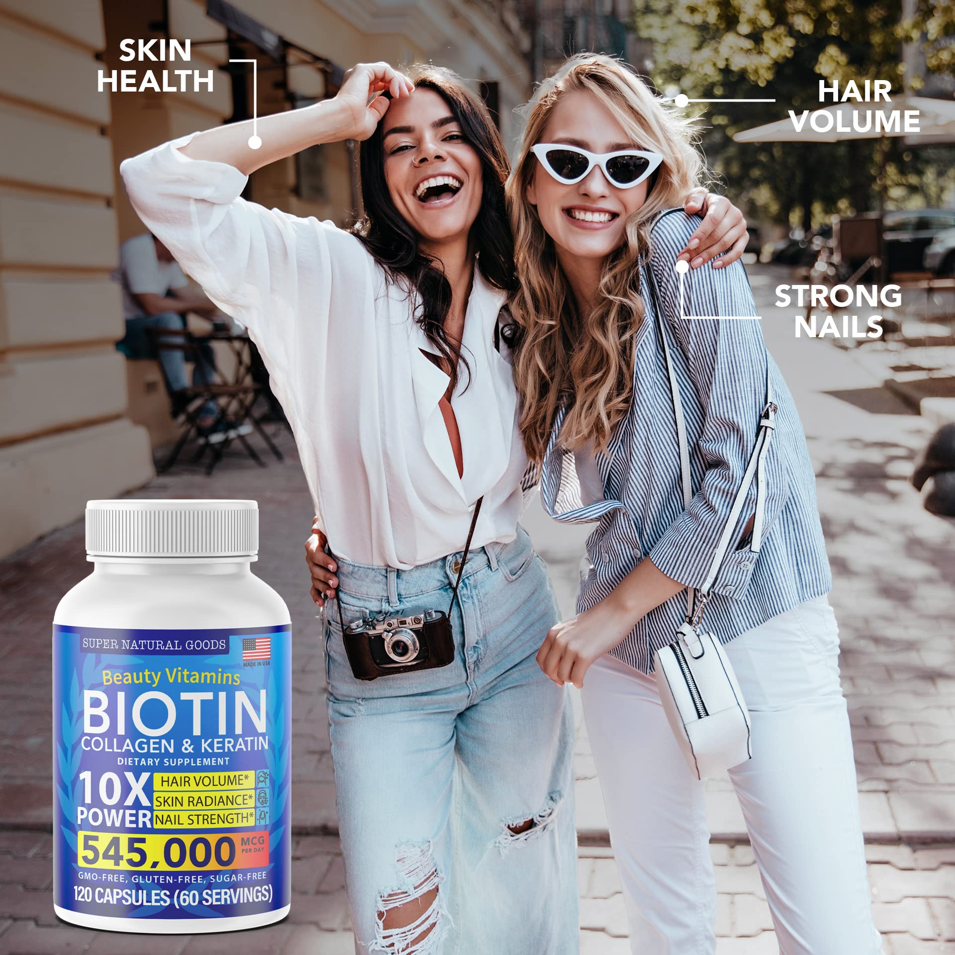 Foto 2 | Suplementos Super Natural Goods: Biotina, Colágeno Y Queratina 120  - Venta Internacional.