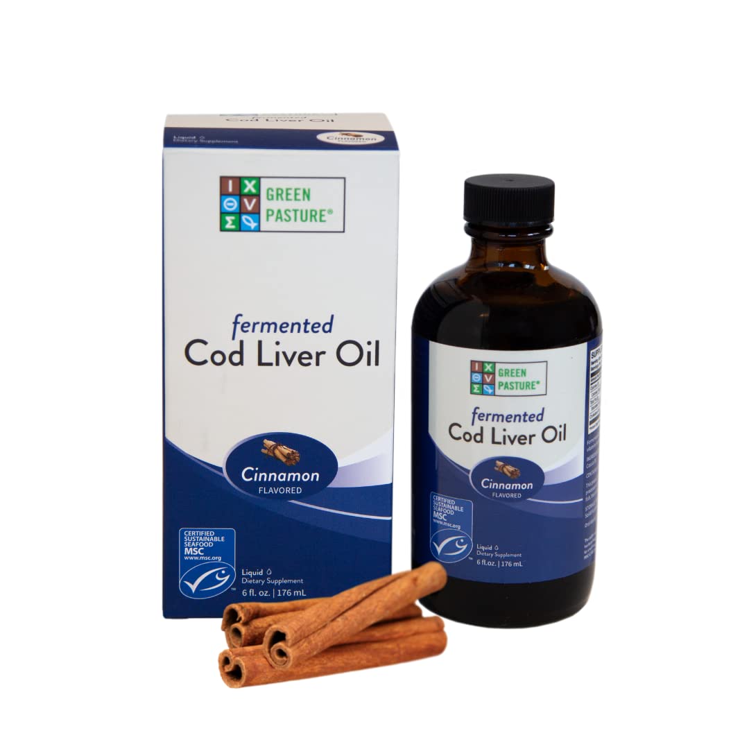 Aceite De Hígado De Bacalao Fermentado Líquido Green Pasture 180 Ml - Venta Internacional.