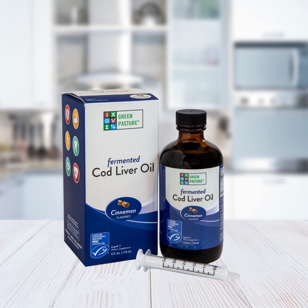 Foto 6 pulgar | Aceite De Hígado De Bacalao Fermentado Líquido Green Pasture 180 Ml - Venta Internacional.