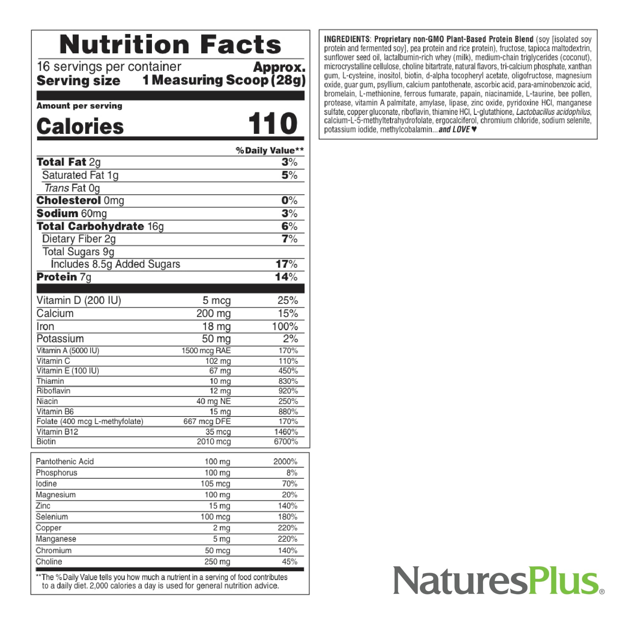 Foto 5 pulgar | Suplemento Natures Plus Ultra Hair Thick Shake, 454 G - Venta Internacional.