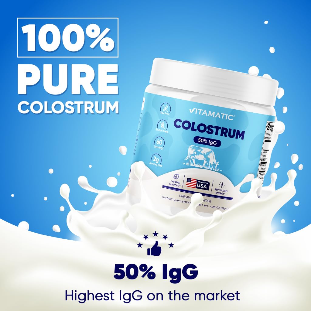 Foto 6 pulgar | Suplemento Vitamático De Calostro Bovino En Polvo, 50% De Igg, 60 Dosis - Venta Internacional.