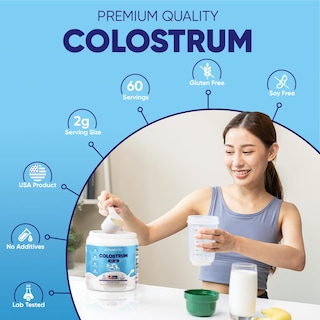 Foto 6 | Suplemento Vitamático De Calostro Bovino En Polvo, 50% De Igg, 60 Dosis - Venta Internacional.