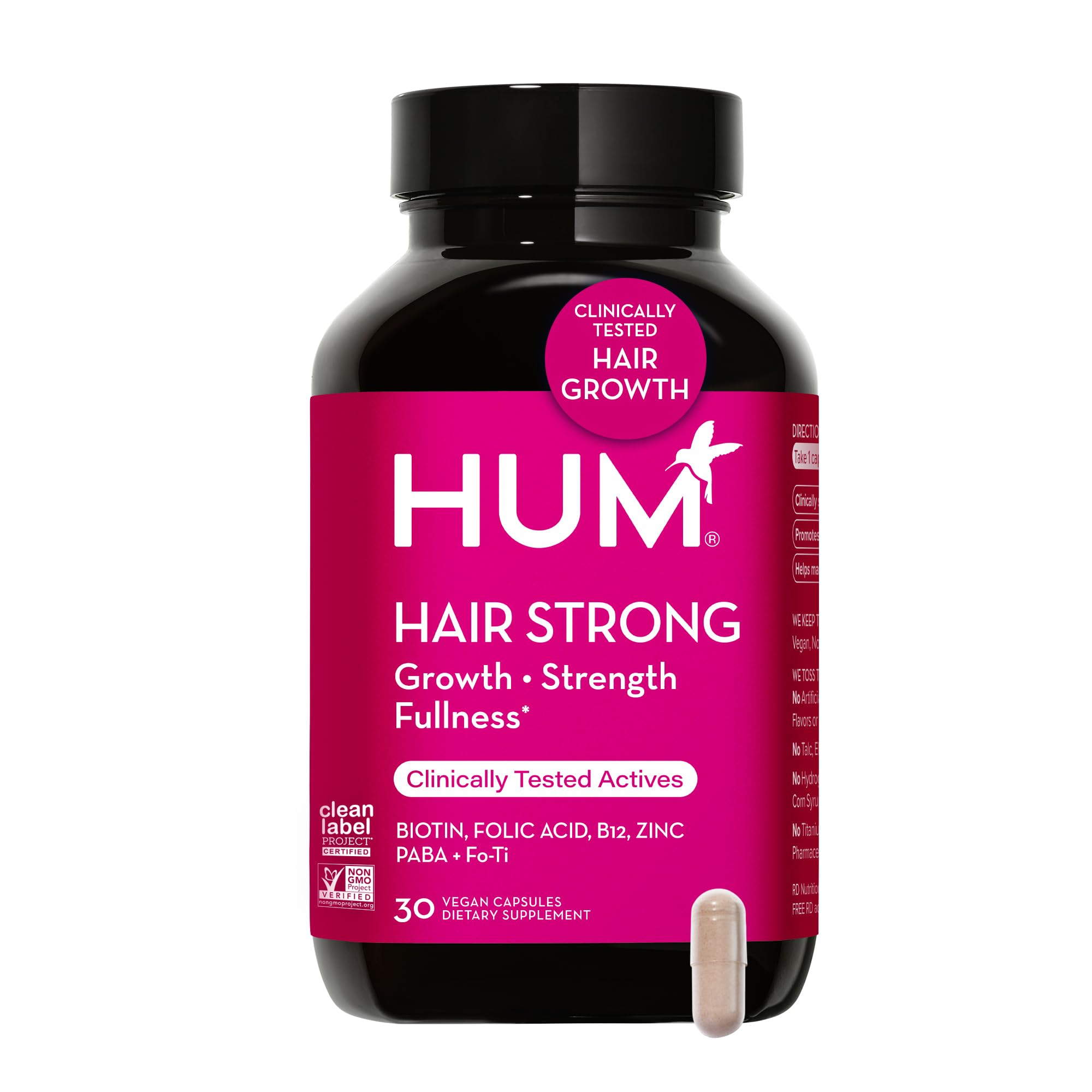 Foto 2 pulgar | Cápsulas Para El Crecimiento Del Cabello Hum Hair Strong Con Suministro De Biotina Para 30 Días - Venta Internacional.