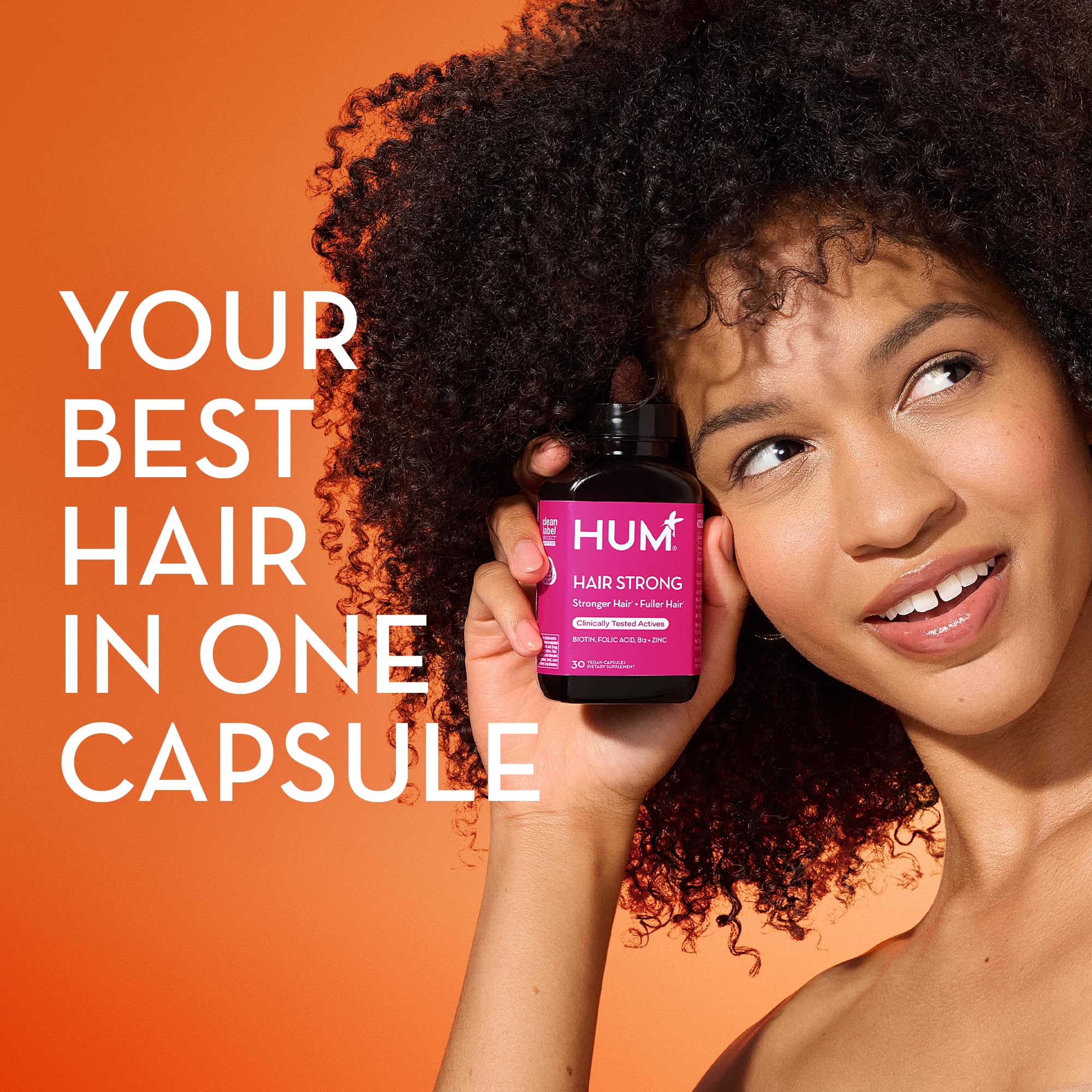 Foto 7 pulgar | Cápsulas Para El Crecimiento Del Cabello Hum Hair Strong Con Suministro De Biotina Para 30 Días - Venta Internacional.