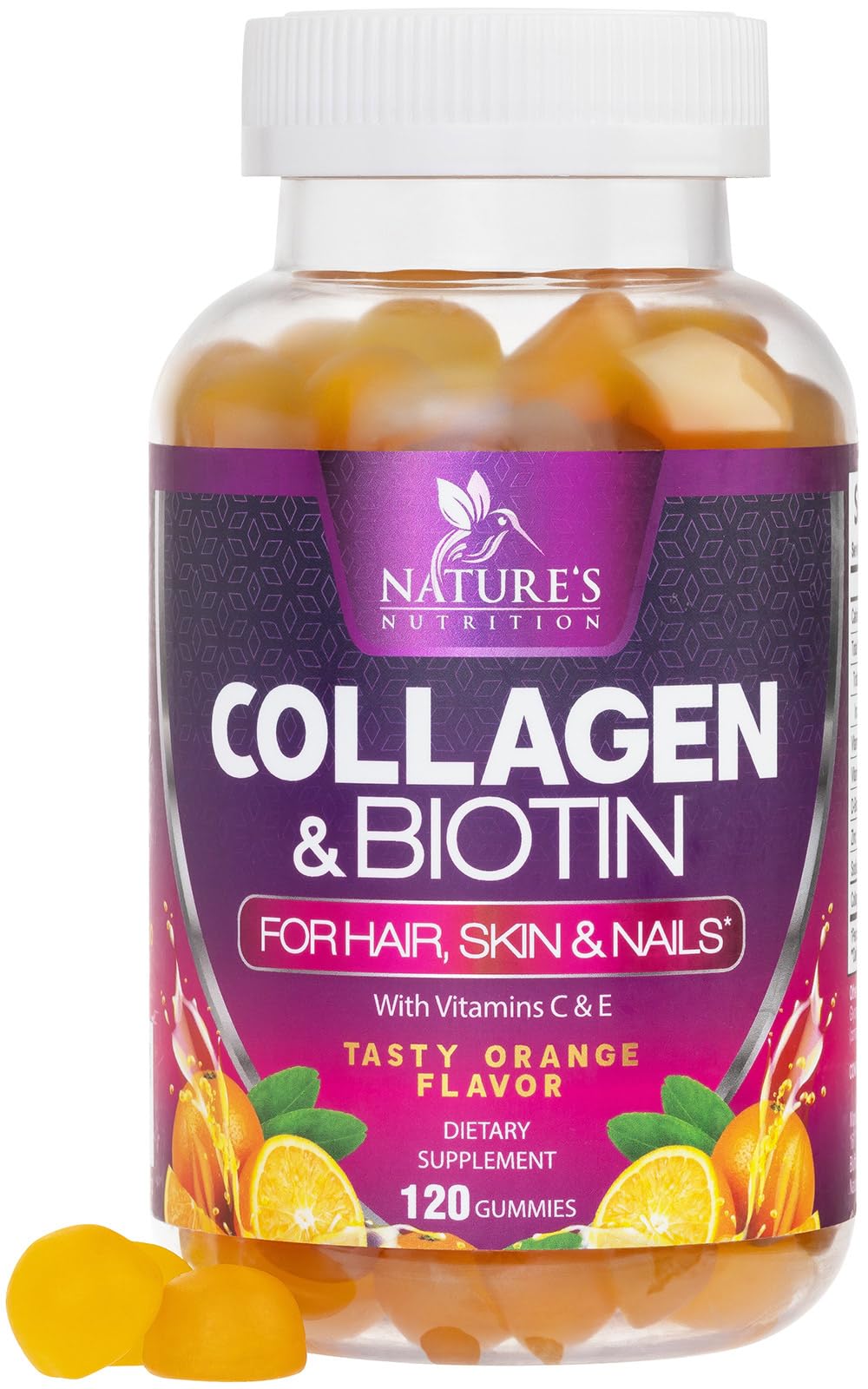 Foto 2 pulgar | Suplemento Vitamínico Gomoso Nature's Nutrition Collagen & Bioti - Venta Internacional.