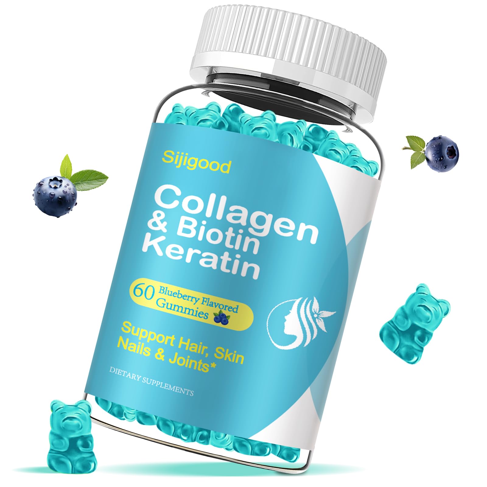 Foto 2 pulgar | Suplemento De Gomitas De Biotina Sijigood De 1500 Mcg Con Colágeno, 60 Unidades - Venta Internacional.