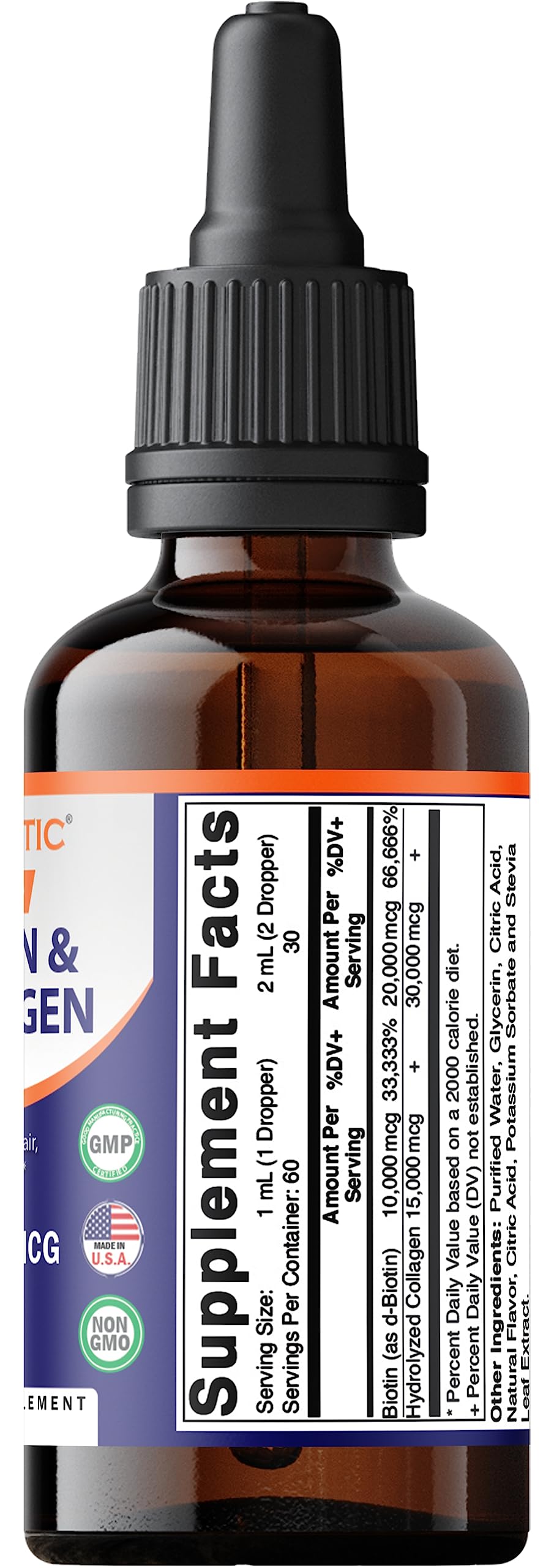 Foto 5 pulgar | Suplemento Vitamático Líquido Con Biotina Y Colágeno Para El Crecimiento Del Cabello - Venta Internacional.