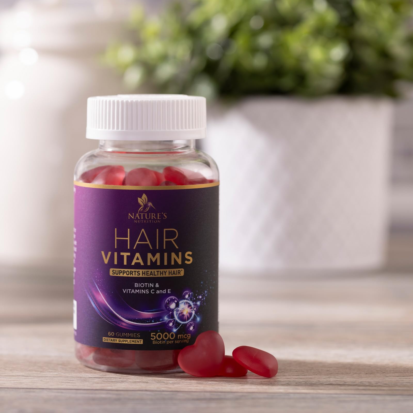 Foto 7 | Suplemento Para El Crecimiento Del Cabello Gummy Nature's Nutrition 60 Gomitas - Venta Internacional.