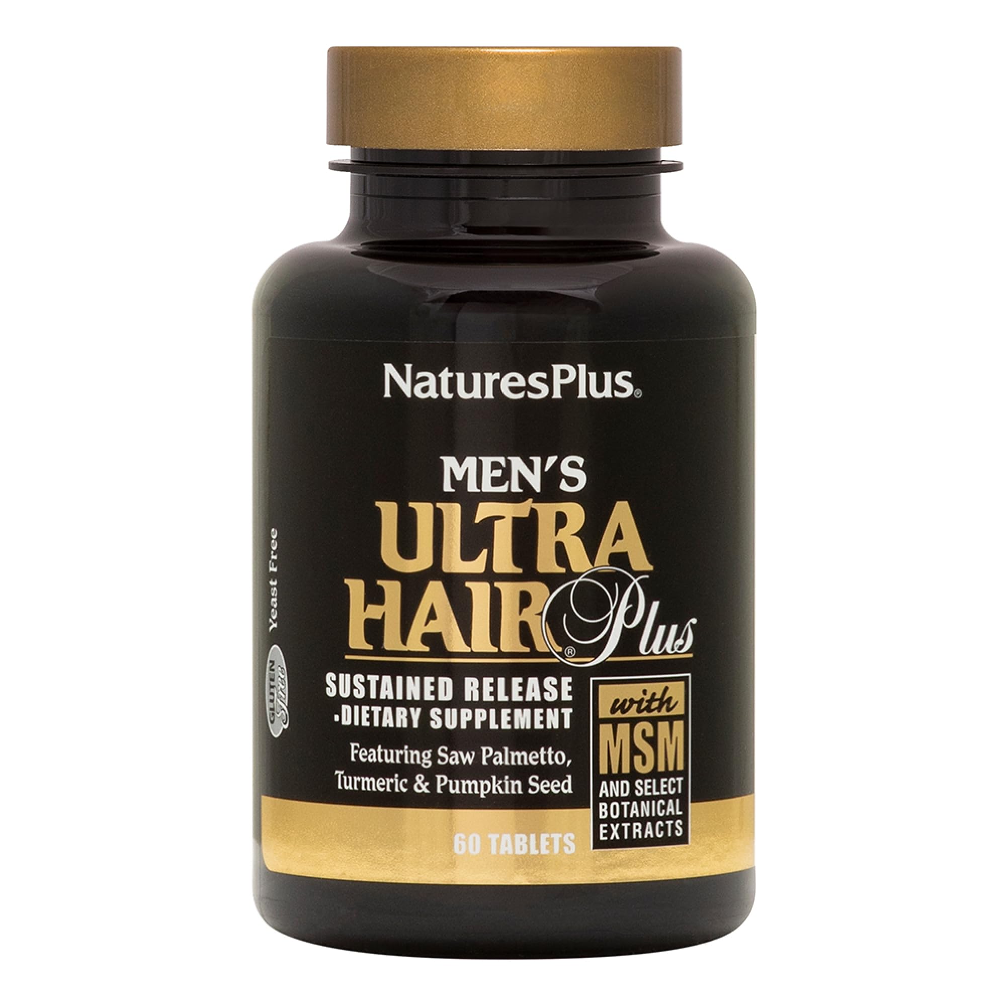 Foto 2 pulgar | Suplemento Natures Plus Ultra Hair Plus Para Hombre 60 Comprimidos - Venta Internacional.
